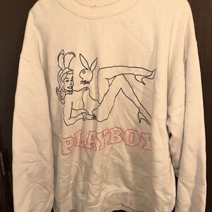 PLAYBOY Cream Graphic Hoodie